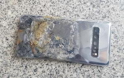 Зафиксирован первый случай возгорания Samsung Galaxy S10 5G (4 фото)