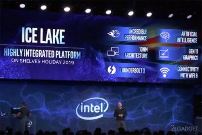 Анонсированы процессоры 10-нм Intel Ice Lake