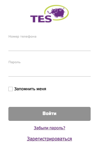 ТЭС: регистрация личного кабинета, вход, функционал