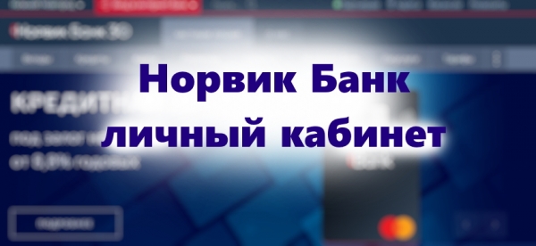 Как войти в свой кабинет в финансовом учреждении Норвик банк: подробная инструкция