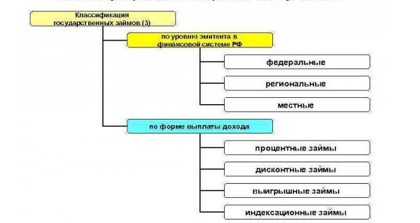 На какие виды делятся государственные займы: классификация ценных бумаг, их главные преимущества